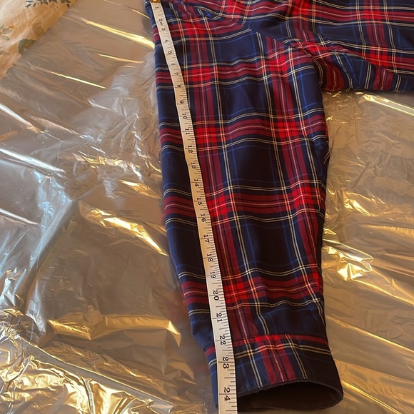 L.L. Bean Plus Size 3X Blue/Red Plaid Fleece Lined Long Sleeve “Shacket” - Picture 6 of 13